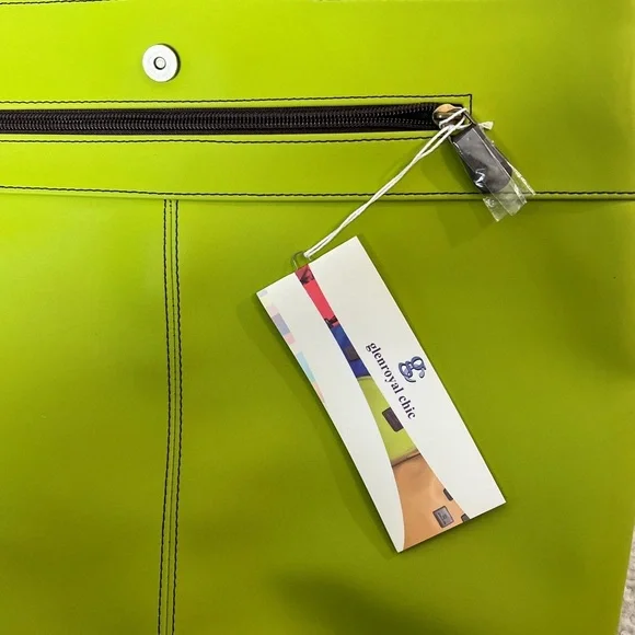 Glenroyal Chic Handcrafted in Scotland Apple Green Crossbody Bag Satchel - Picture 7 of 11
